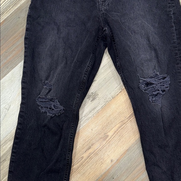 GAP distressed Black Straight Leg Jeans - Picture 4 of 7